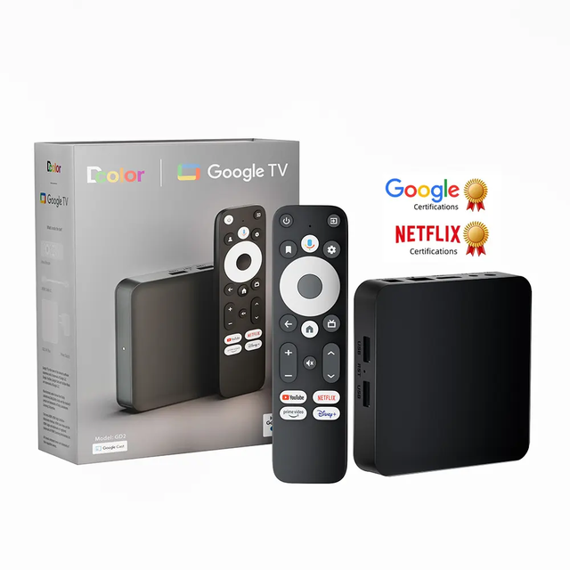 Dcolor GD2 Google Certified 4K TV Box Android 12.0 5G WiFi GTV TV Box 2Gb+32GB BT Voice Search