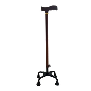 Aluminum Alloy Telescopic Cane Four Claw Anti Slip Height Adjustable Walking Stick For Elderly Hiking Support - Product Image 2