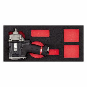 Estuche de almacenamiento de herramientas 519 M 929PC1 con inserciones de espuma roja para organizar llaves de impacto - Product Image 1