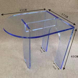 Tavolino da Caffè Moderno in Acrilico Quadrato Personalizzato con Tavolino Laterale per Arredamento Casa su Misura - Product Image 4