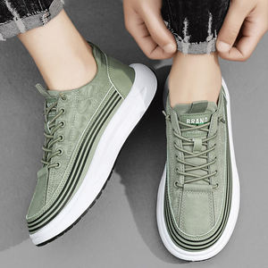 Scarpe da <span class=keywords><strong>Uomo</strong></span> Versatili Slip-On Nere, Grigie e Verdi, Sneakers Comode in Tessuto Traspirante Effetto Seta <span class=keywords><strong>Ghiaccio</strong></span> - Product Image 4