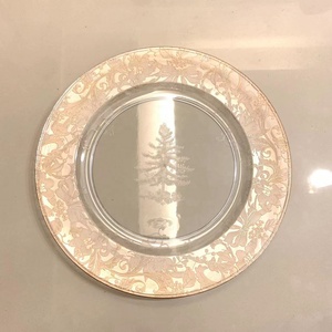 Motif d'arbre de Noël rond multicolore Estampage à chaud Imprimés uniques Ambiance de qualité supérieure Plateau à fruits Assiettes décoratives pour chargeur - Product Image 4