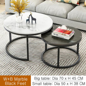 Moderno lusso nidificare tavolino rotondo, Set di mobili da salotto al centro tavolino, stile nordico moda tavolino da caffè - Product Image 3