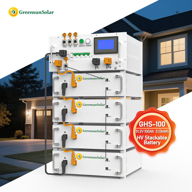 Custom Made Stackable 51.2V 100AH Module 20-76KWH High Voltage LiFePO4 Lithium Ion Batteries Pack Solar Energy Storage System