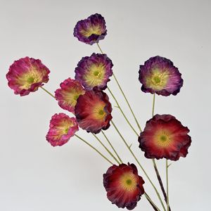 3D Artificial Poppy <b>Flowers</b> Single Branch High Simulation <b>Silk</b> Wedding Decor Outdoor Photography Props - Product Image 3