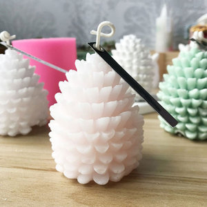 3D Christmas Pine Cone stampo per candele in Silicone strumenti gocciolanti in <span class=keywords><strong>resina</strong></span> pigna per <span class=keywords><strong>la</strong></span> cottura di stampi per torte in Mousse - Product Image 2