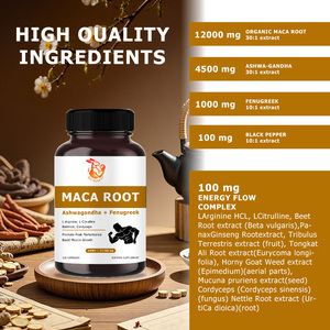 Cápsulas de Marca Privada con Raíz de Maca, Ashwagandha, Fenogreco y Pimienta Negra, Complejo Energy Flow, Promueve el Crecimiento y la Fuerza Muscular - Product Image 5