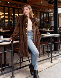 <span class=keywords><strong>Manteau</strong></span> de fourrure de vison personnalisé <span class=keywords><strong>chaud</strong></span>, luxueux et lisse pour les femmes de Noël nouveau style - Product Image 6