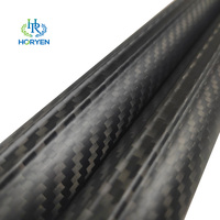 Fabricant de tubes en fibre de carbone 3K Twill, tube en fibre de carbone sur mesure pour la pêche