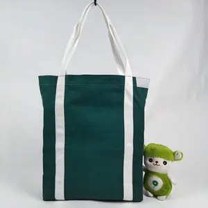 帆布手提袋带定制印刷标志定制袋帆布手提袋派对绿色帆布简单手提袋