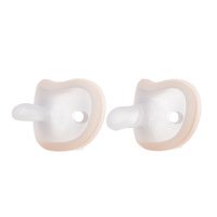 Sucette pour bébé nouveau-né, design ultra-doux, sensation de sein maternel, silicone, utilisation nocturne, forme de tétine plate, aide au sevrage, apaisement du sommeil, 0-12 mois