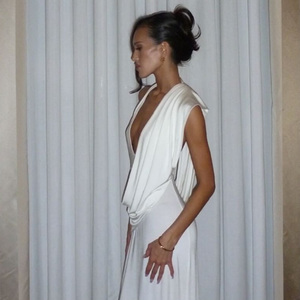 Abito <span class=keywords><strong>Femminile</strong></span> Elegante Nero Lungo Estivo Senza Maniche con Spalla Scoperta, Casual e Sexy per Club e Cocktail - Product Image 3