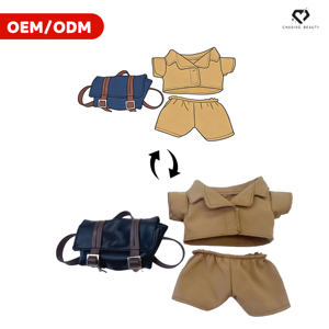 Juguete suave a rayas de 17cm, <span class=keywords><strong>muñeca</strong></span> de moda, <span class=keywords><strong>ropa</strong></span> de poliéster y suéter, sombrero, colgante, accesorios de <span class=keywords><strong>ropa</strong></span> para bebés - Product Image 1