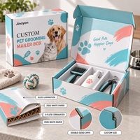 Boîte d'expédition personnalisée en carton ondulé E pour le toilettage des animaux, emballage en papier imprimé
