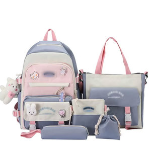 Conjunto de <span class=keywords><strong>mochila</strong></span> impermeable para niños con estuche para lápices, fiambrera, <span class=keywords><strong>mochila</strong></span> de hombro, <span class=keywords><strong>mochila</strong></span> escolar para niños, <span class=keywords><strong>mochila</strong></span> para chicas adolescentes - Product Image 2
