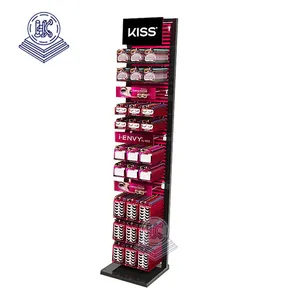 rack display for retail for beauty supply makeup accessories nail polish metal lipstick display stand shelf