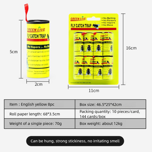 Piège à mouches autocollant double face écologique et non toxique Magicatch, directement de l'usine, avec épingles adhésives pour les magasins de fruits et les cafés - Product Image 2