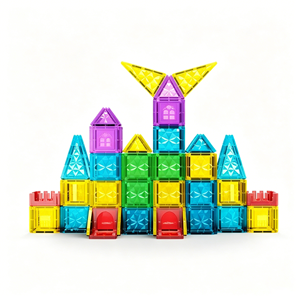 Popolare Set di Costruzioni Magnetiche a Facette Diamantate con Molteplici Opzioni, Blocchi Colorati, Regalo per Bambini, Gioco Educativo STEM Fai-da-Te - Product Image 3