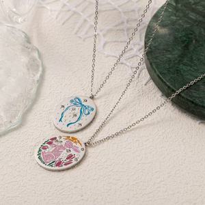 Fashion Oval Pendant Stainless Steel Bow Rabbit <strong>Necklace</strong> <strong>Best</strong> <strong>Friend</strong> <strong>Necklaces</strong> <strong>for</strong> Women - Product Image 3