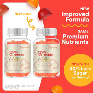 Gommose Multivitaminiche e Omega per Bambini, 60 Pezzi, Vitamina C D <span class=keywords><strong>K</strong></span>, Supporto Immunitario, Salute delle Ossa, Sviluppo Cognitivo, Vendita Diretta dalla Fabbrica, OEM - Product Image 2