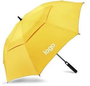 Parapluie de golf classique de haute qualité, surdimensionné de 68 pouces, coupe-vent, personnalisé, avec structure en fibre de verre et poignée en plastique, pour les entreprises - Product Image 3