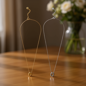 Collar con Colgante de Letra O, Acero Inoxidable, Chapado en Oro, Clásico, Unisex, Amuleto, Regalo, Joyería - Product Image 2