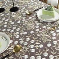 Nappe en filet de coton, dentelle de thé, broderie, moderne, simple, pour table de chevet, serviette, nappe carrée, petite nappe ronde