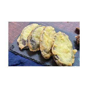 Export Tasty Vacuum fried food Eggplant Chips Frozen pre fried Eggplant Tempura
