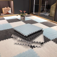 Tapis de sol emboîtables en mousse EVA, puzzle, tapis moelleux lavable, tapis de jeu pour bébé, tapis en peluche