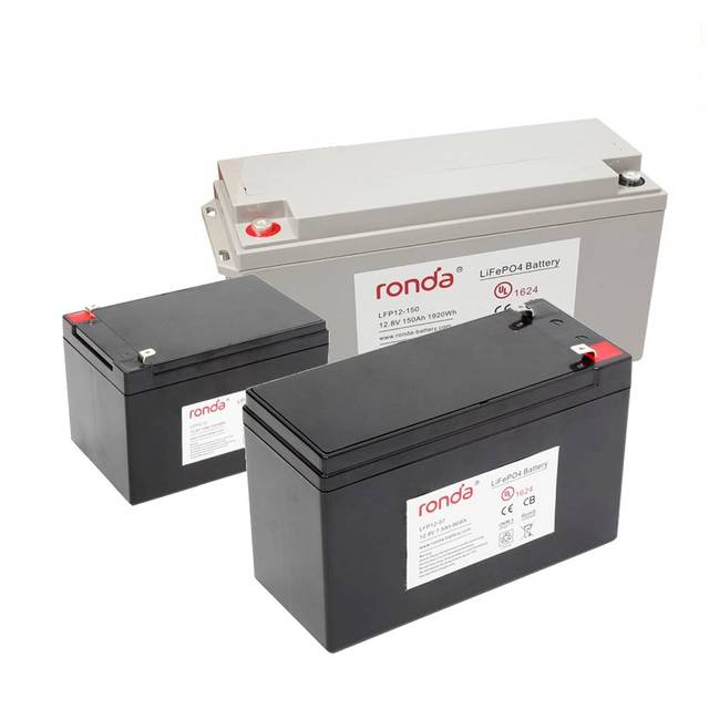 Ronda Custom Solar Rechargeable Lipo Lfp Lifep04 Battery Packs BMS 12V 12.8V 24V 25.6Volt 50Ah 100Ah 200Ah Lithium Ion Packs