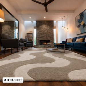 Alfombra moderna de lana hecha a mano, alfombra de lujo personalizada para hotel, sala de estar, decoración de interiores del hogar - Product Image 3