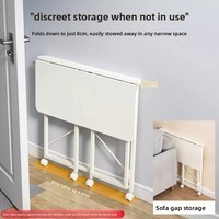 Klappbarer Holztisch, Schreibtisch für Zuhause, Einfacher Esstisch, Büro-Computertisch, Schminktisch mit Rollen für Mieträume, Tragbar