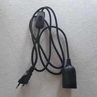 Cable de alimentación de CA para lámpara de sal de la UE con interruptor de atenuación en línea y cable de soporte de lámpara E27, interruptor de encendido y apagado, atenuador de luz
