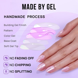 Btartbox 30pcs Short Almond Artificial <b>Nails</b> Cat Eye Design Fake <b>Nails</b> High Quality Soft Gels Wholesale Press on <b>Nails</b> <b>Sets</b> - Product Image 3