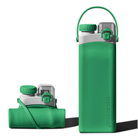 Bouteille d'eau de sport en silicone de 600 ml pour les voyages en plein air, randonnée portable, bouteille d'eau pliable, enfant, retour à l'école, légère
