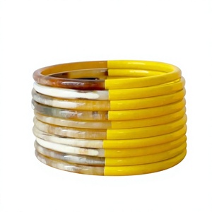Bracelets en corne de buffle en gros, écologiques, polis, faits à la main, forme personnalisée, thème moderne, pour mariage, fournisseur de bijoux AZ - Product Image 4