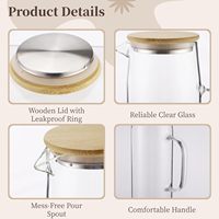 Lot de 3 distributeurs en verre pour lessive liquide, adoucissant et eau de Javel, pots de rangement pour organisation de buanderie