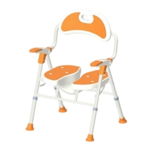 Silla de Ducha Plegable con Ranuras 3D <span class=keywords><strong>RUFU</strong></span> RF3209A, Marco de Aluminio con Recubrimiento en Polvo, Reposabrazos de Plástico Abatibles, Asiento y Respaldo de EVA Moldeado por Soplado - Product Image 1