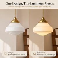 Lampe de plafond nordique de style moyen-ancien, pour balcon, chambre, couloir, entrée, luminaire suspendu rétro en laiton doré et verre