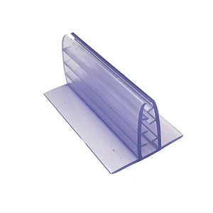 Yumuşak diş klip şeffaf Coextruded PVC süper kavrama plastik ekran braketi süpermarket raf PVC promosyon klip