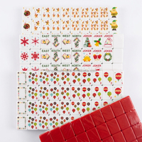 Tuiles de Mahjong Américaines Personnalisées en Acrylique Gravé de Luxe, Décoration Festive Rouge de Noël, Écologiques, pour Soirées de Jeu et Réunions Familiales