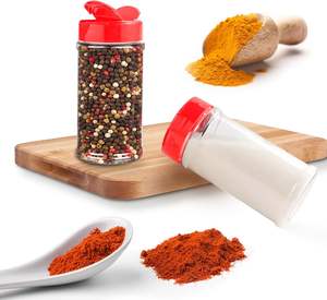 Bote transparente de plástico PET para sal y pimienta, bote para tabaco Grabba Crush, contenedor para hierbas y especias, tarros para condimentos - Product Image 4