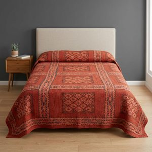 Ethnic Designer Embroidered <b>King</b> Size <b>Bed</b> <b>Spread</b>/Tapestry With - Product Image 3