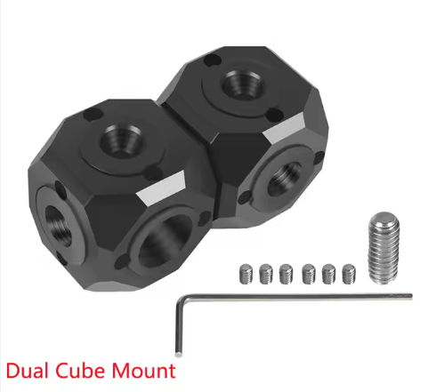 Dual Cube Mount Black