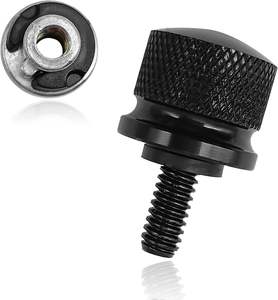 Kit de boulons de selle de moto en acier inoxydable, kit d'écrous de selle filetés 1/4-20 pour Harley Davidson 1996-2024, argent - Product Image 3