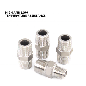 Junta reductora de tuberías de acero inoxidable, rosca externa de igual diámetro, recta a través de cable opuesta, Junta neumática - Product Image 3