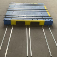 Palettes en plastique HDPE robustes pour usage industriel, entrée 4 directions, 1600*1450mm, pour stockage en entrepôt