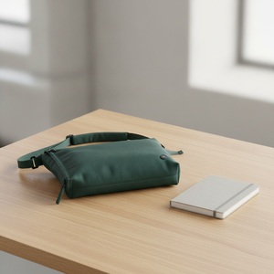 Sac bandoulière écologique recyclé, imperméable, respirant, léger, sacoche messager multi-zippée, unisexe - Product Image 4