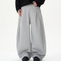Fabricant d'usine Pantalons de survêtement personnalisés pour hommes Pantalons de survêtement noirs surdimensionnés Pantalons de survêtement en molleton 100% coton 450 Gsm