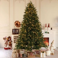 Sapin de Noël artificiel géant de 12 pieds, de qualité supérieure, moderne, avec éclairage LED, en vente